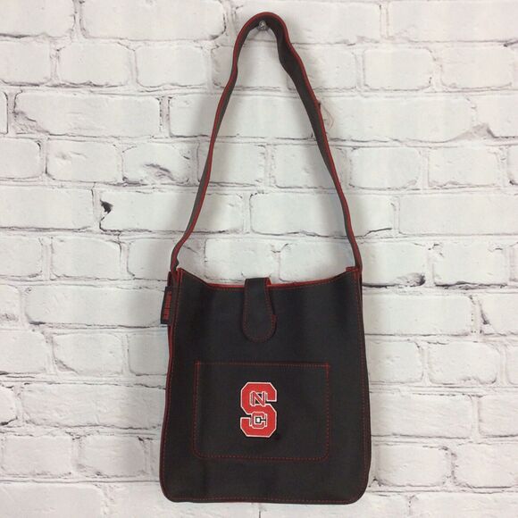 NC State Wolfpack Alan Stuart NCAA Small Handbag/Purse Faux Leather Tailgating - Picture 1 of 9